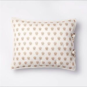 Standard Lofty Cotton Slub Woodblock Print Floral Sham – Threshold Studio McGee